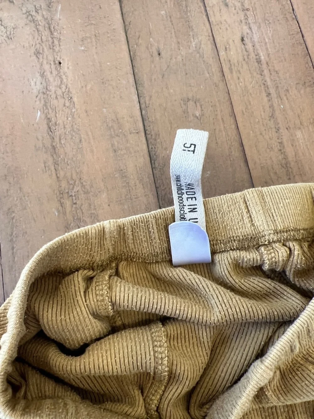 Childhoods clothing mustard ribbed pants and long sleeve top set 5T